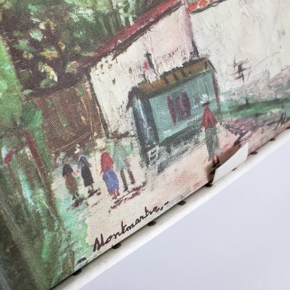 1960s Hosiery Hanes Box Satin Top Art Paris Scene ByMauricio Utrillo EMPTY Box !